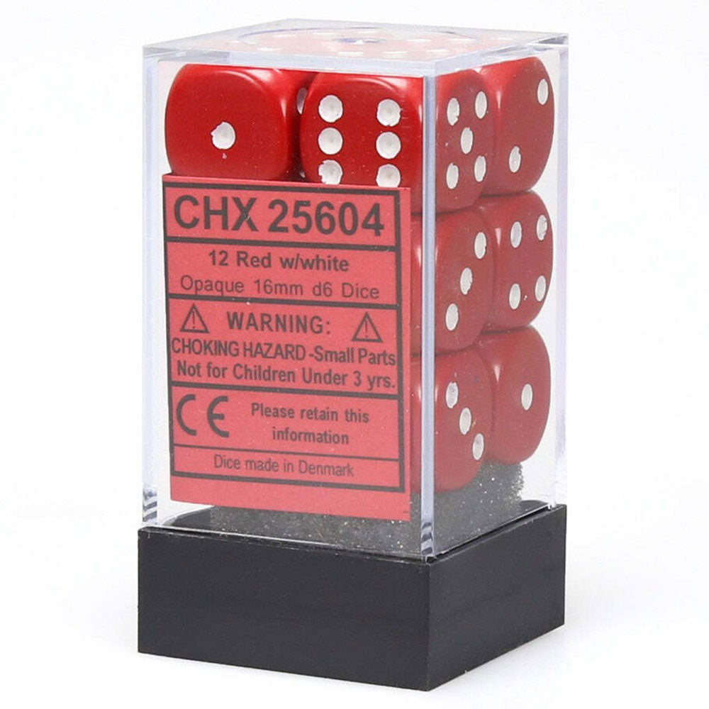  Chessex 16mm D6 undurchsichtiger Würfelblock