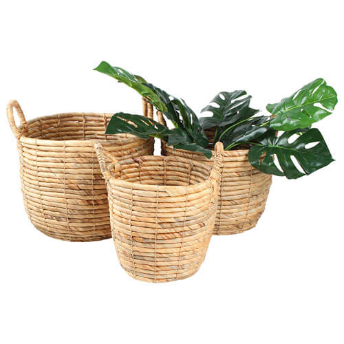 Toni Water Hyacinth Baskets Set of 3 (Large 34x26cm)