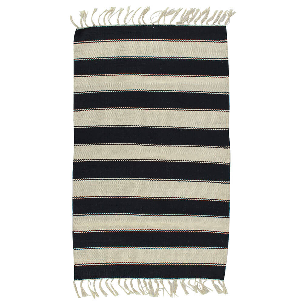 Zian Striped Cotton Rug (90x60cm)