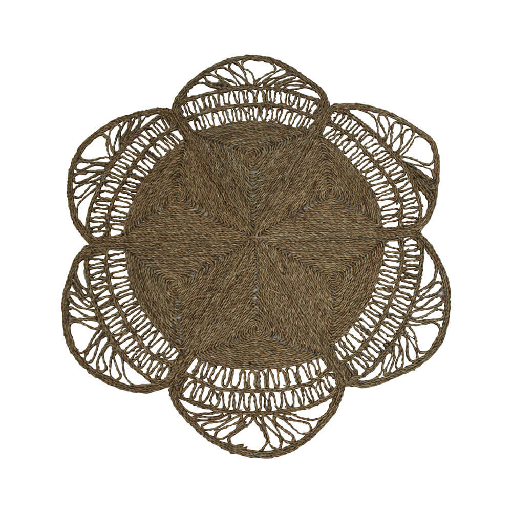 Quilpie Geometric Seagrass Rug (150x150x2cm)