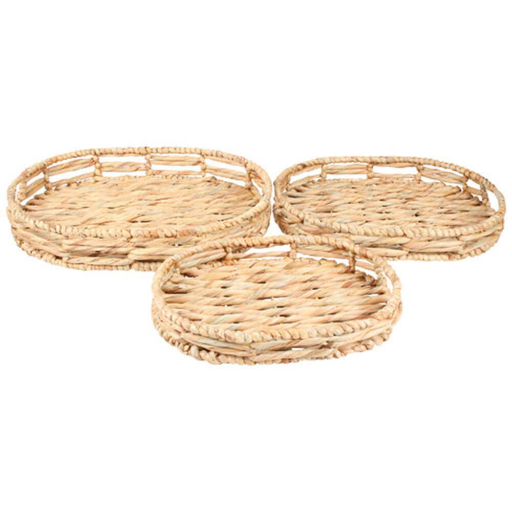 Yeyo Water Hyacinth Baskets Set of 3 (Large 45x33x7cm)