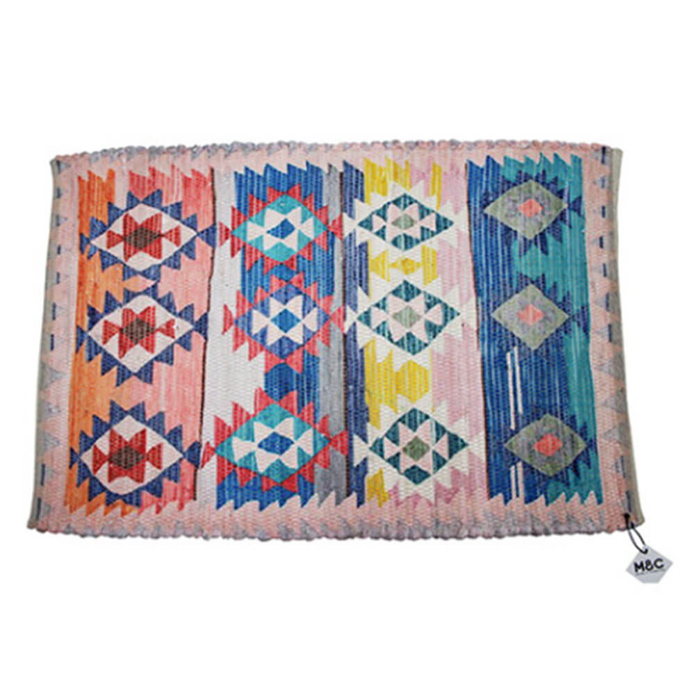 Bermuda Multi-Coloured Cotton Rug (90x60cm)