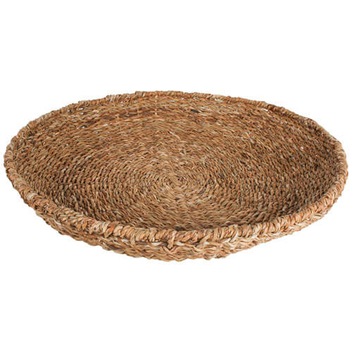 Fraser Seagrass Round Tray with Iron Frame (55x8cm)