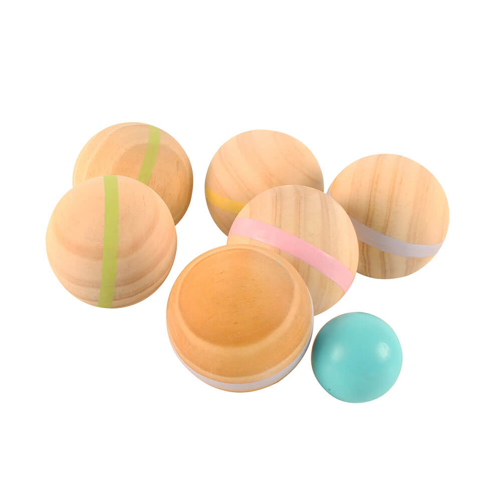 6 Outdoor Boules Game in Colour Box 6.5cm