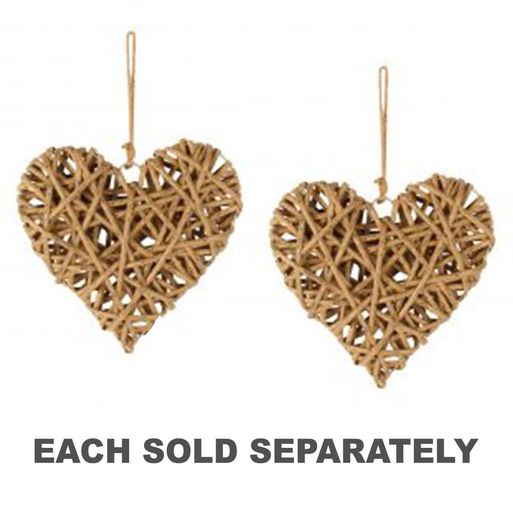 Easton Wrapped Heart Wall Decoration Rattan