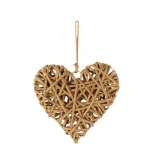 Easton Wrapped Heart Wall Decoration Rattan