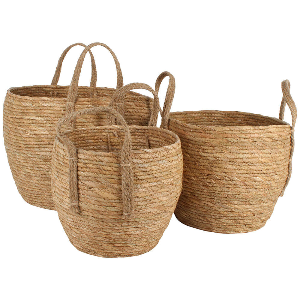 Ropa Rope Bulb Baskets Set of 3 (Large 36x33x29cm)