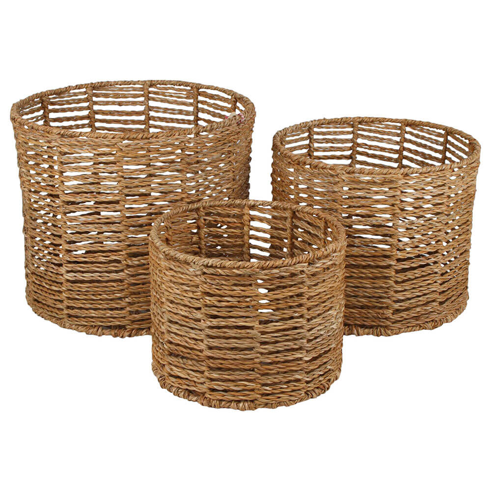 Arltunga Seagrass Basket Set of 3 (Large 35x35x30cm)