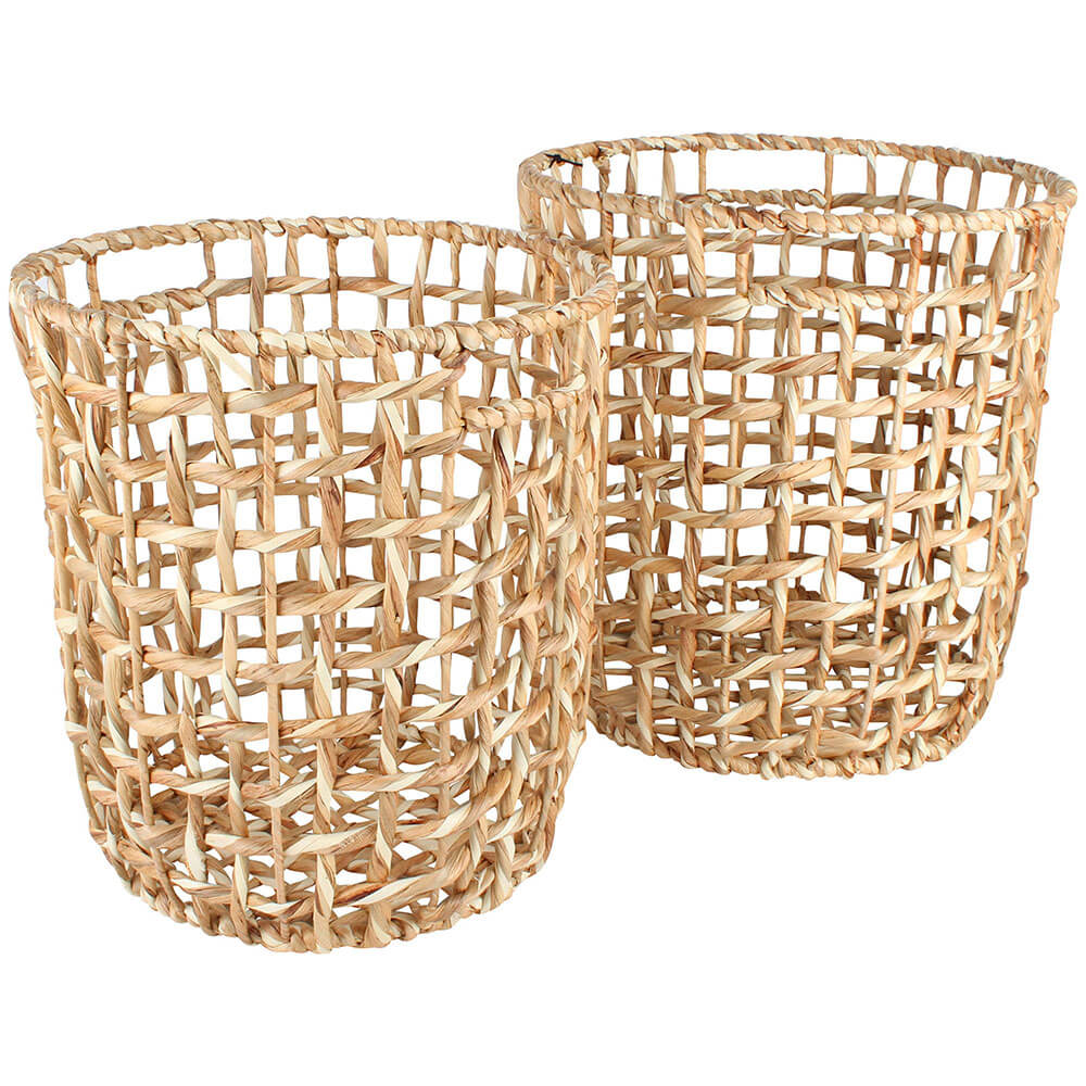 Bento Set of 2 Asst. Water Hyacinth Baskets (Large 40x40cm)