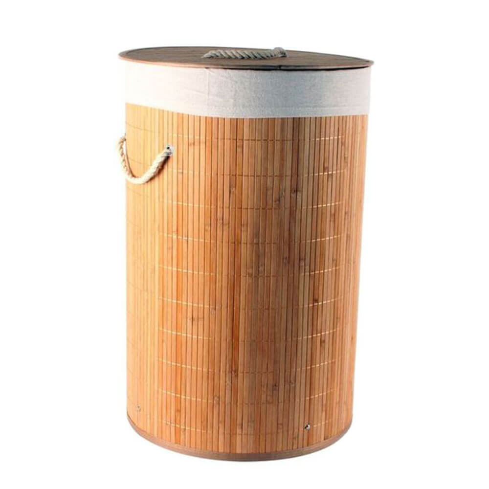  Kalib Bambus-Wäschekorb mit Futter