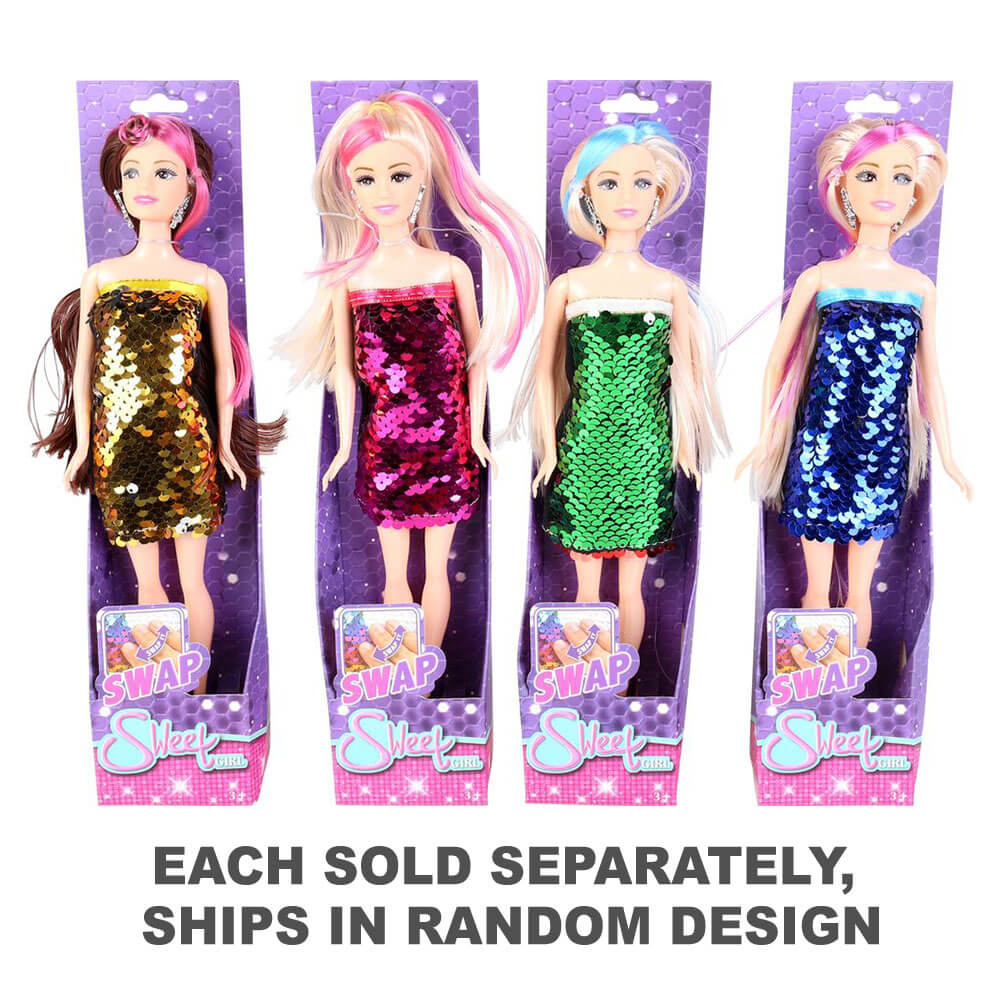 Deluxe Doll with Sequin Dress 37cm (1pc Random)