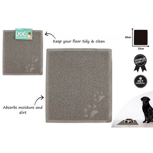 Pet PVC Food Mat Grey (45x38cm)