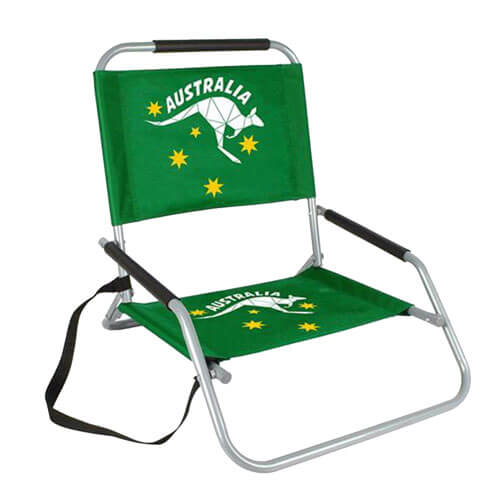Aussie Green and Gold Foldable Picnic Beach Chair