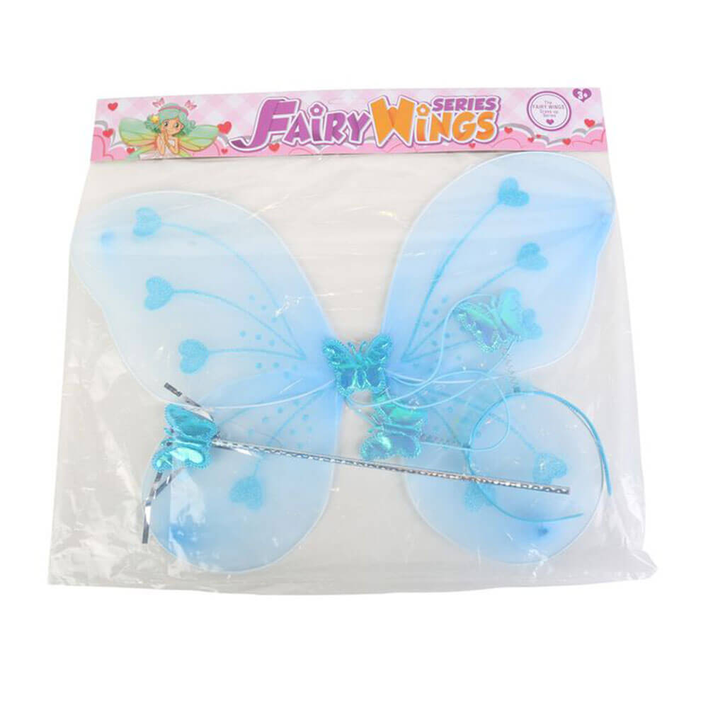 Fairy Butterfly Wings with Headband and Wand (50x47cm)