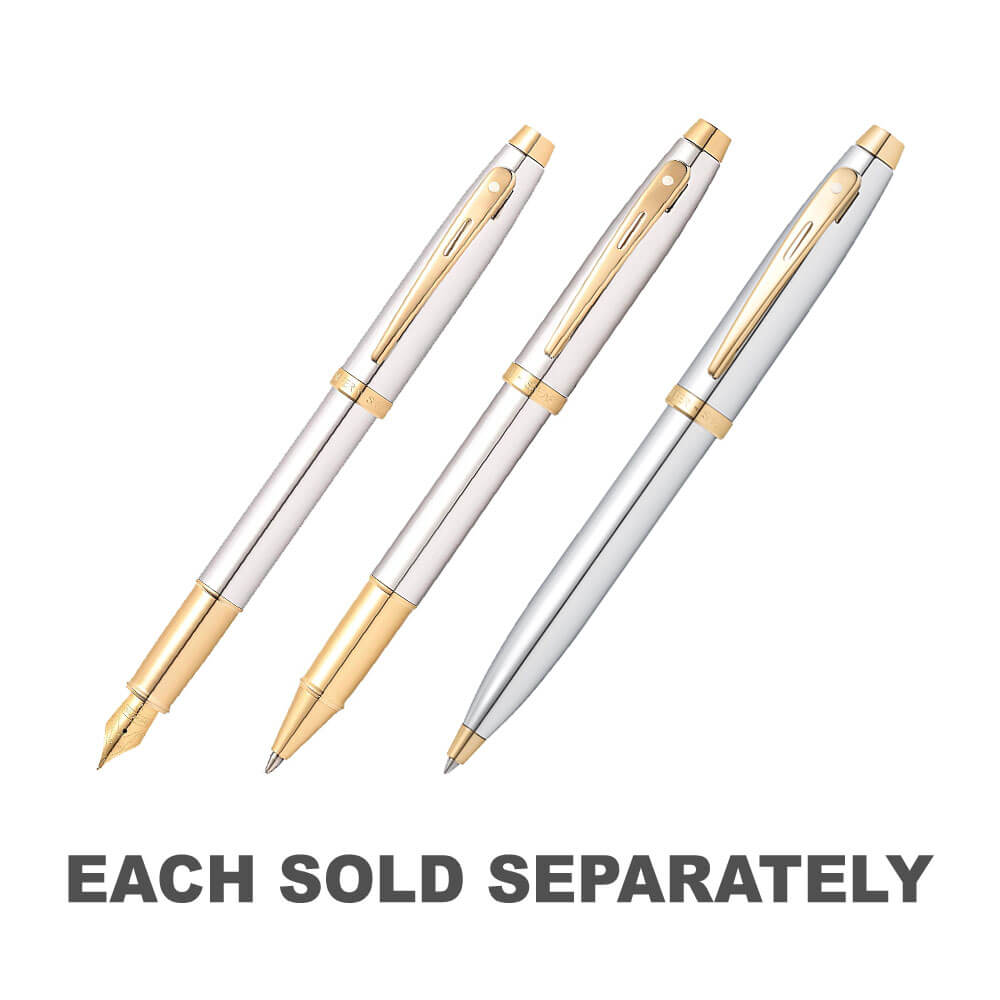 100 Edelstahl-Stift mit Chrom-/Goldverzierung