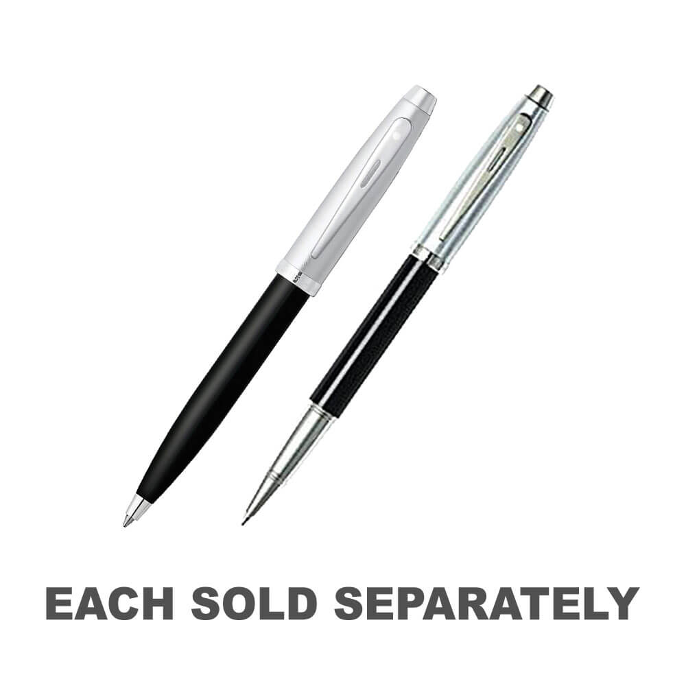 100 stylos noir brillant/chrome/nickelé