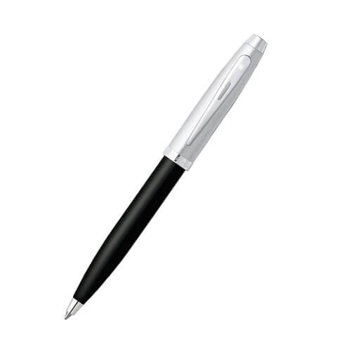 100 blank svart/krom/nickelpläterad penna