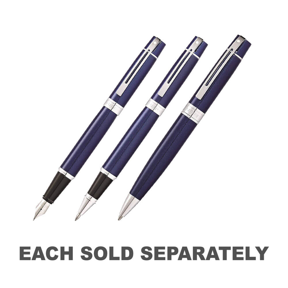 300 blau lackierter/verchromter Stift