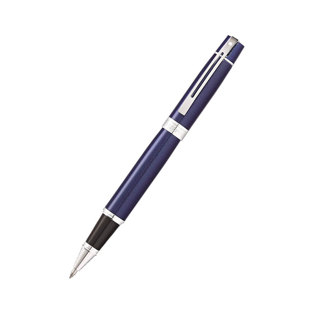 300 Blue Lacquer/Chrome Plated Pen