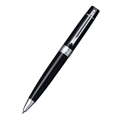 300 glanzend zwart/verchroomde pen