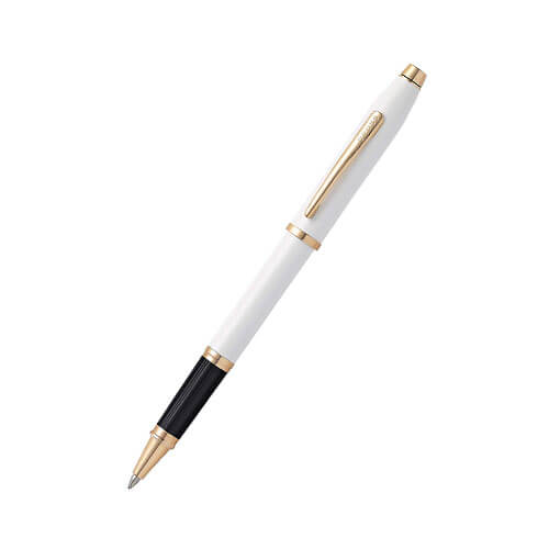 Penna in oro rosa bianco perlato II secolo