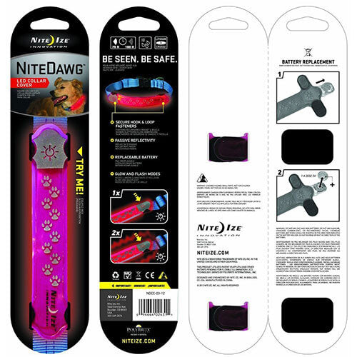 Nite Dawg LED-Halsbandabdeckung (rosa)
