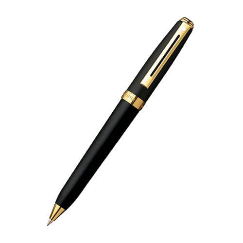 Prelude schwarz matt/22 Karat vergoldeter Stift