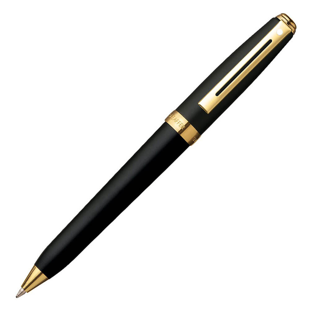 Prelude Schwarz Matt/22 Karat vergoldeter Stift