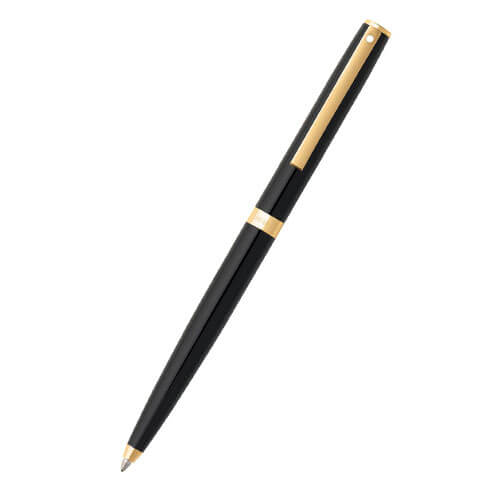 Sagaris glans svart/guld trim penna
