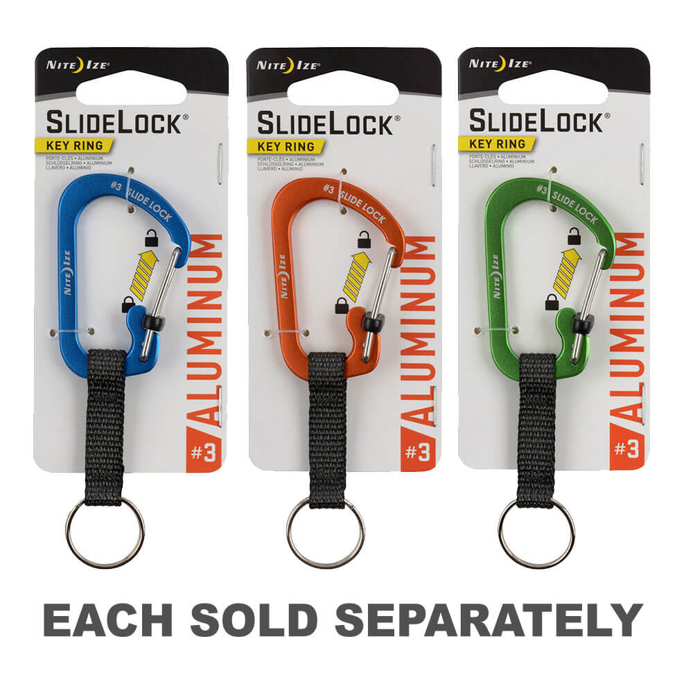 Slidelock-Schlüsselanhänger aus Aluminium