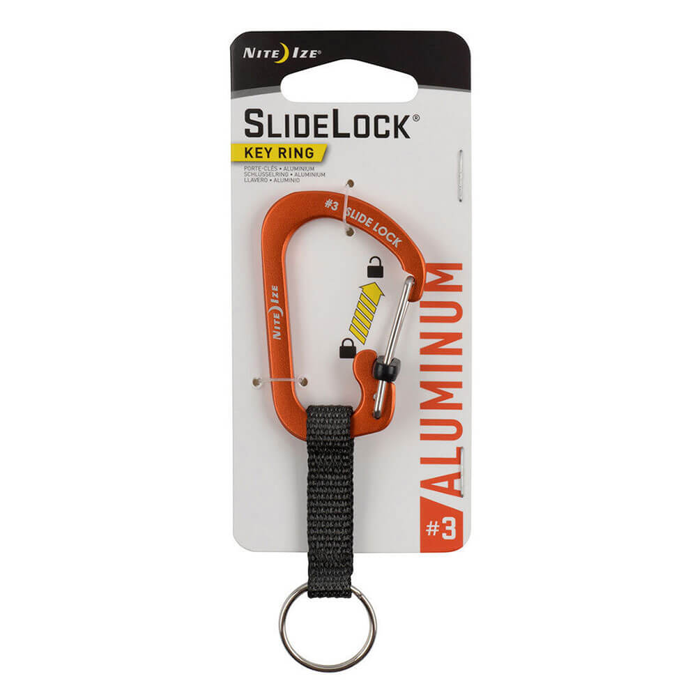 SlideLock-Schlüsselanhänger aus Aluminium