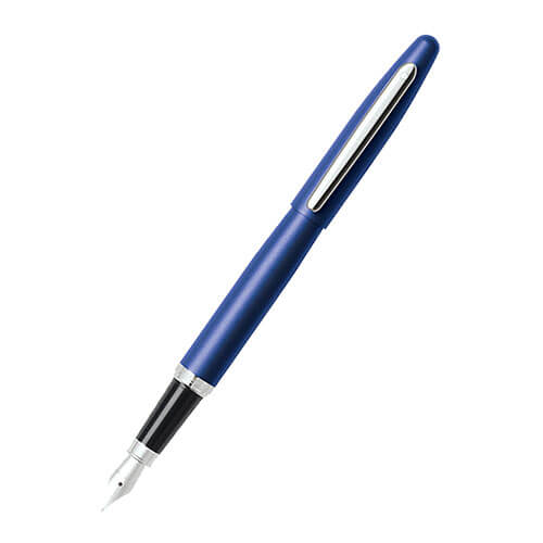 Vfm neonblå/krom penn