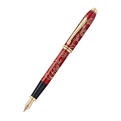 Penna lacca rossa in oro 23 ct Townsend Year of Pig