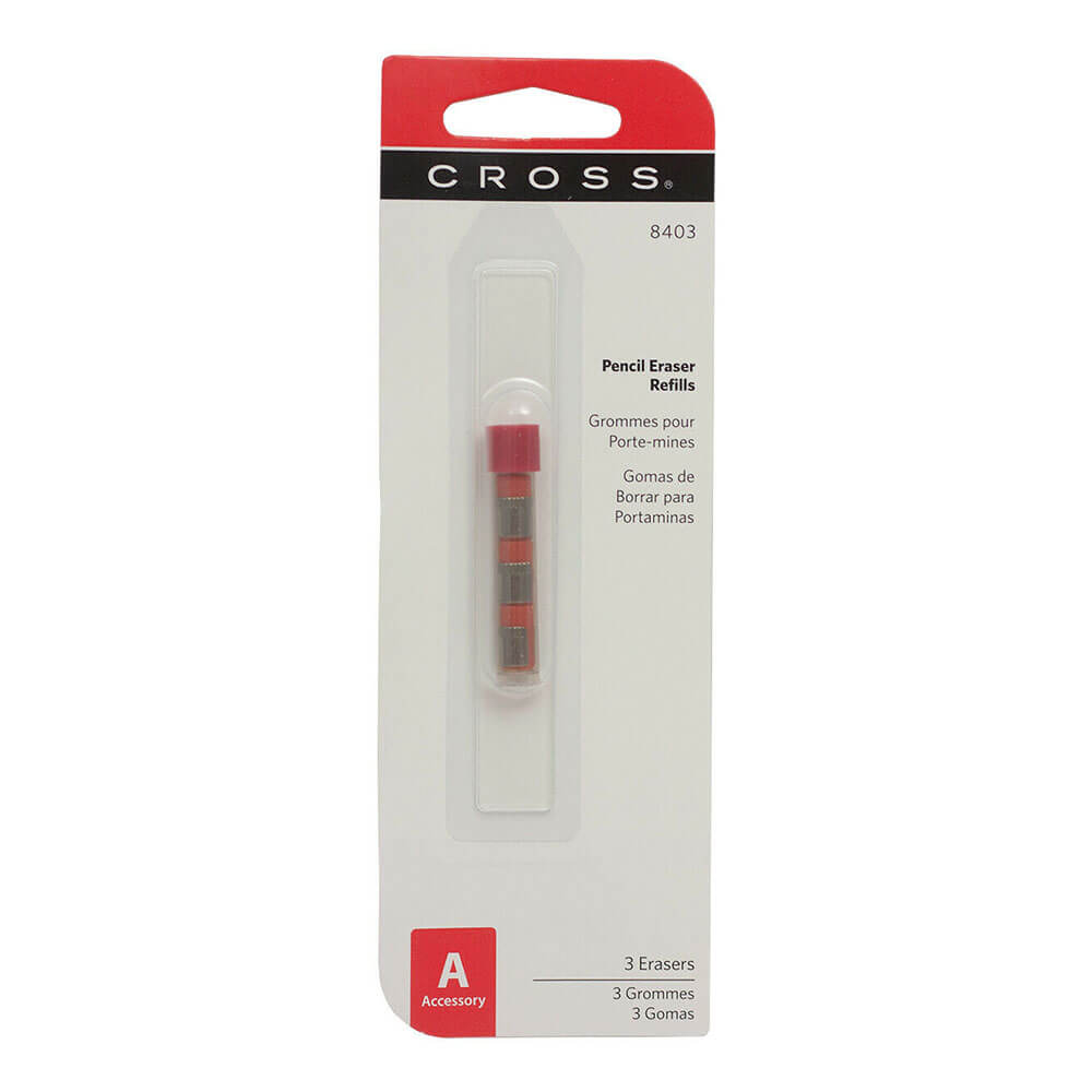 Cross 0.9mm Mechanical Pencil Eraser Refills (Pack of 3)