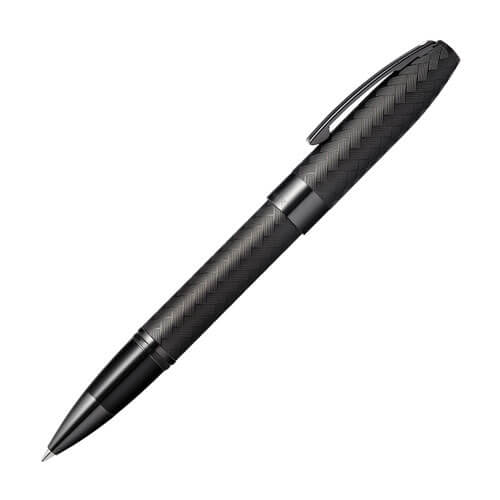Legacy Matte Black Chevron Pattern Rollerball Pen