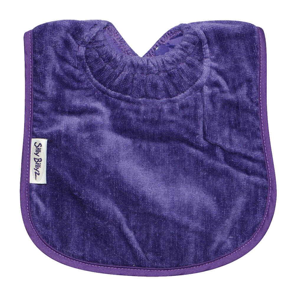 Silly Billyz Large Plain Towel Bib (Purple)