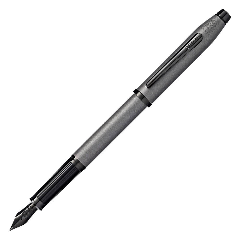 Century II Gunmetal Grey Fine Fountain Pen with Black PVD