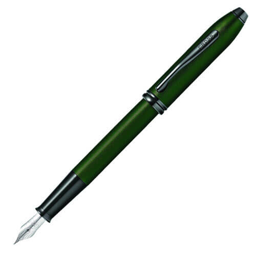Townsend Green MicroKnurl and HP Black Fountain Pen