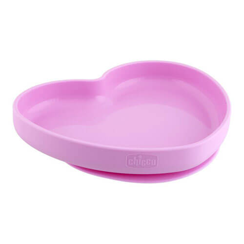Chicco Nursing Baby Silicone Heart Shaped Plate