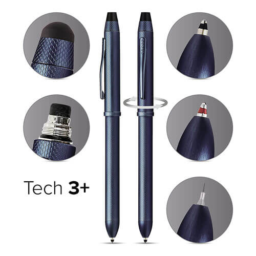 Cross Tech3+ Multifunction Pen with Dark Blue PVD
