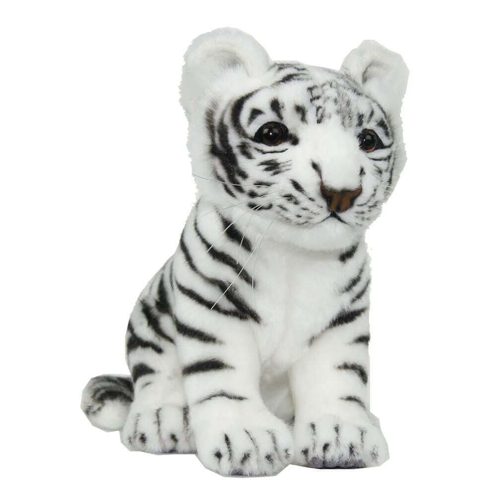 Petit tigre de l'amour blanc (26cm l)