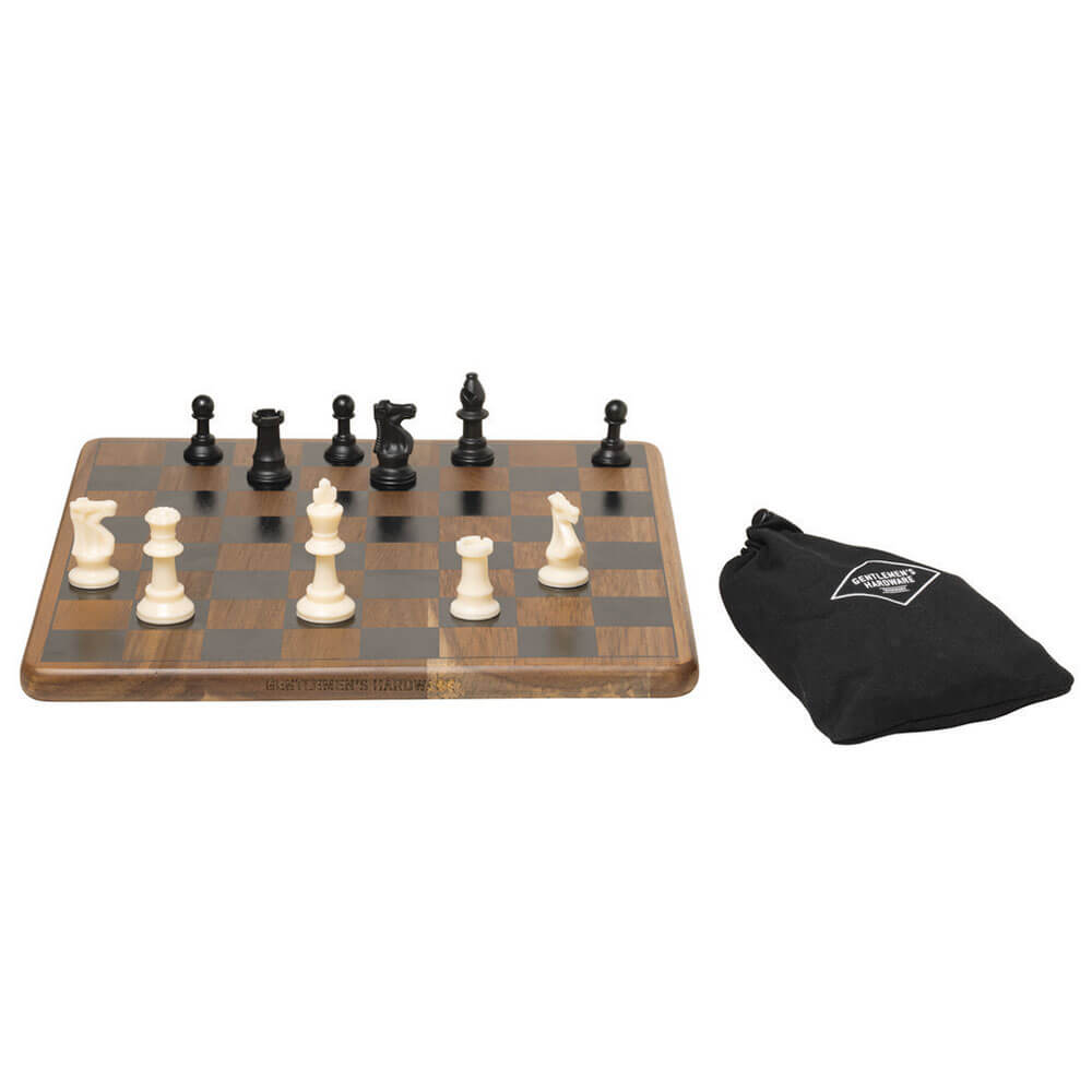 Gentlemen's Hardware schaakspel van acaciahout