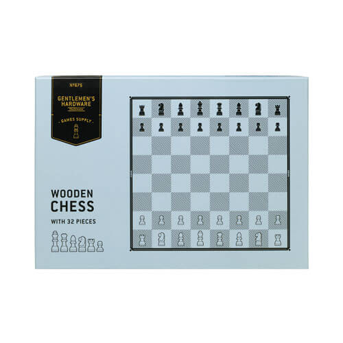 Gentlemen's Hardware schaakspel van acaciahout