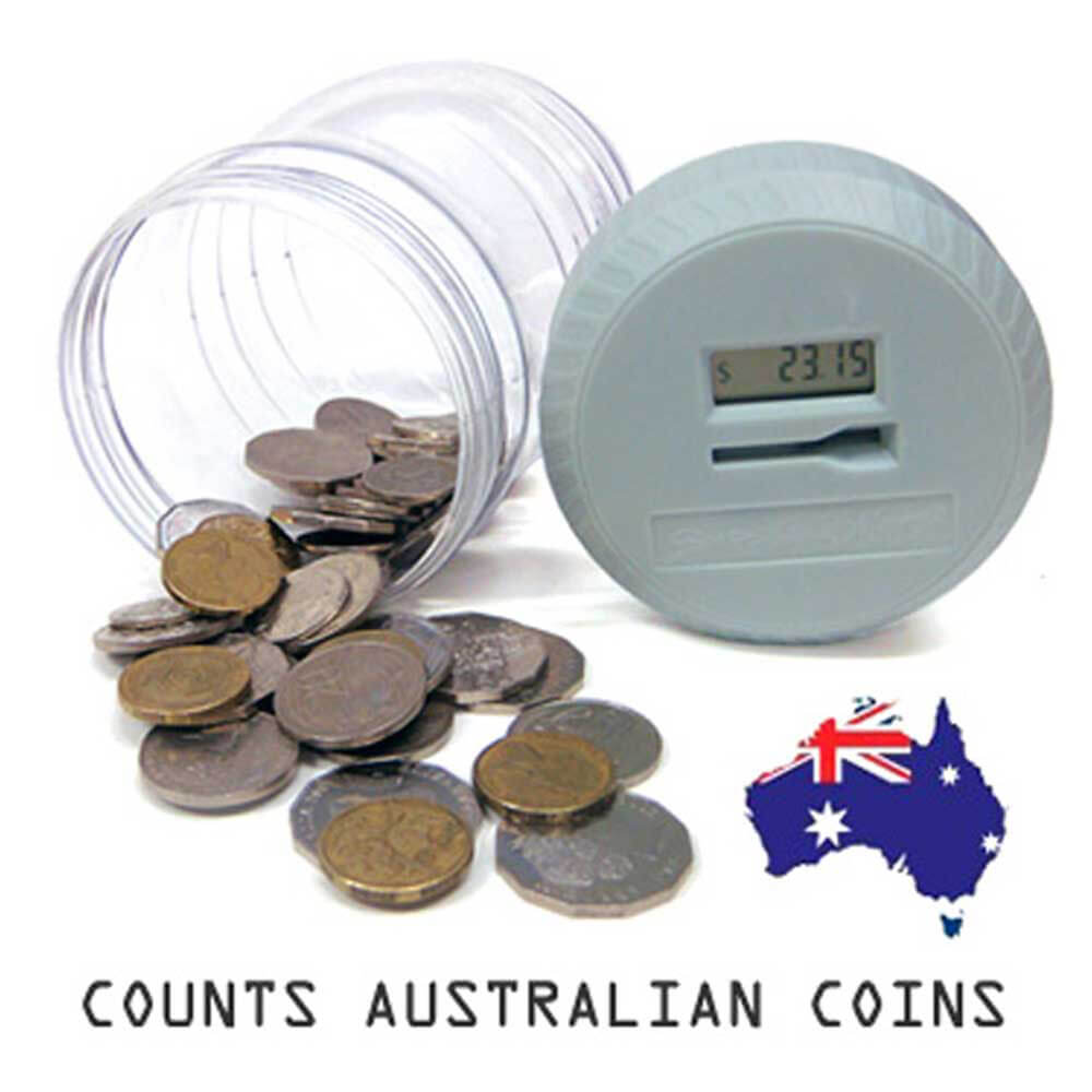 Tarro de dinero para contar monedas digitales