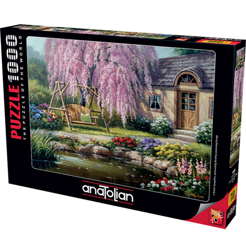 Anatolian Cherry Blossom Cottage Jigsaw Puzzle 1000pcs