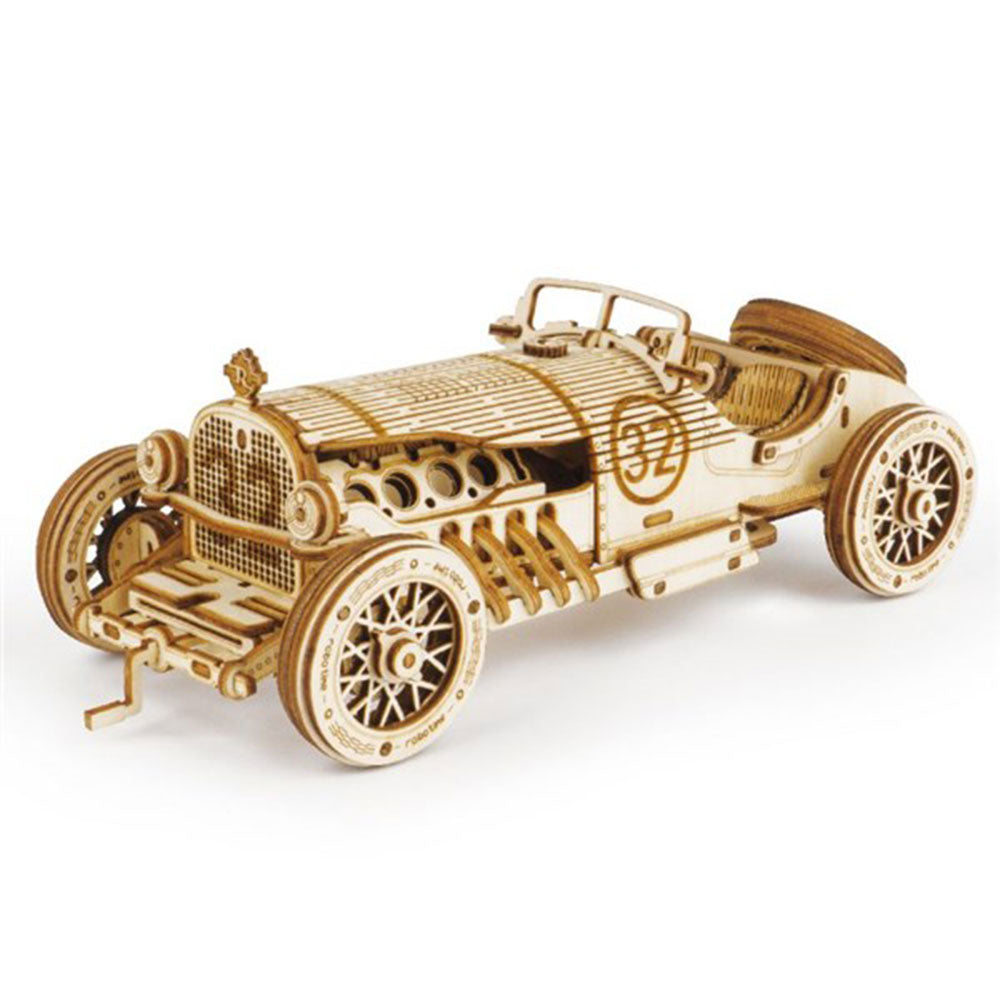 Robotime Grand Pix Car Wooden 3D Puzzle Kit 1:16 Scale