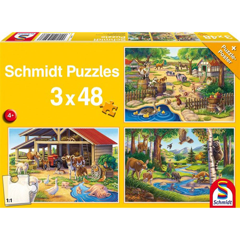 Schmidt Jigsaw Puzzle 3x48pcs