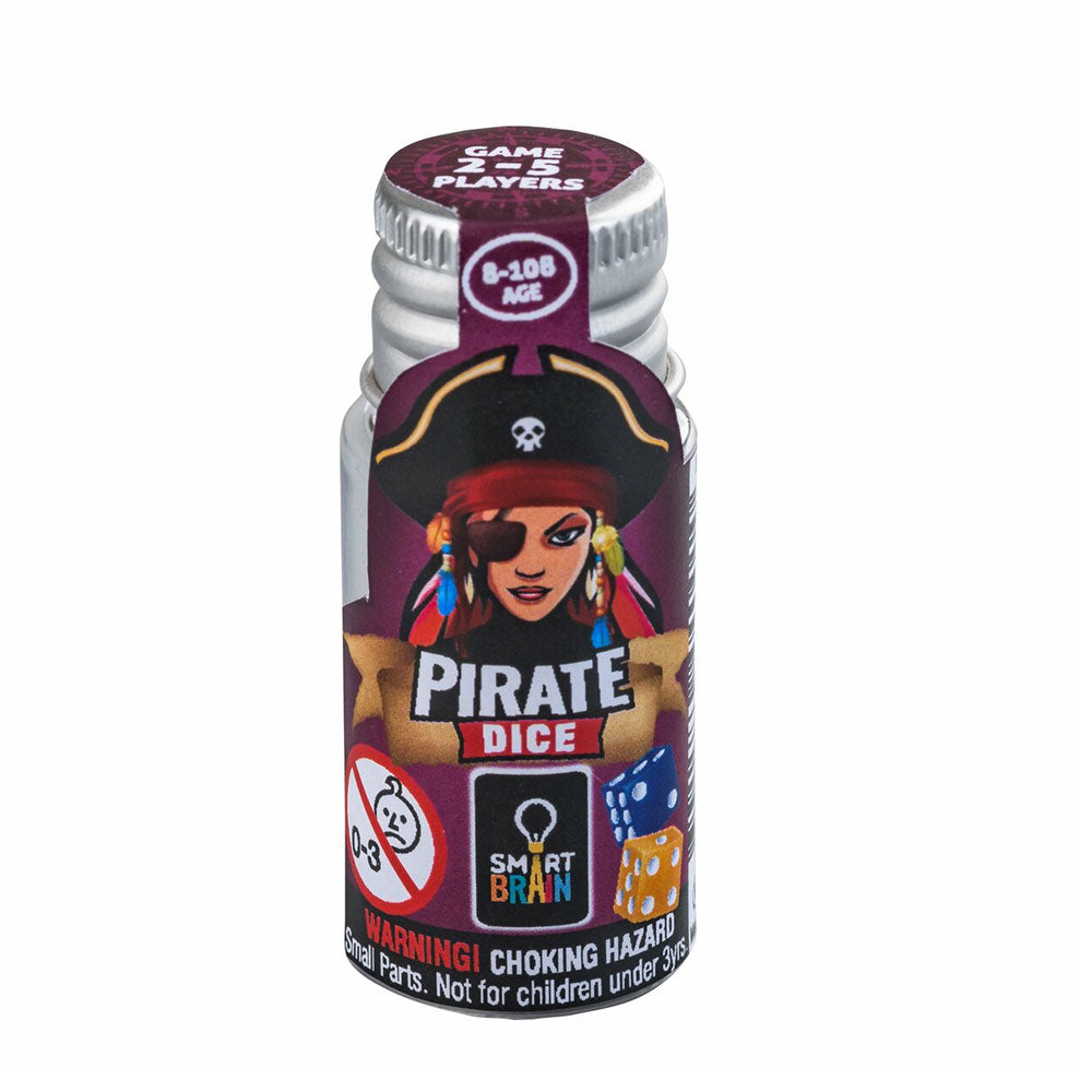 Piraten dobbelstenen in een fles