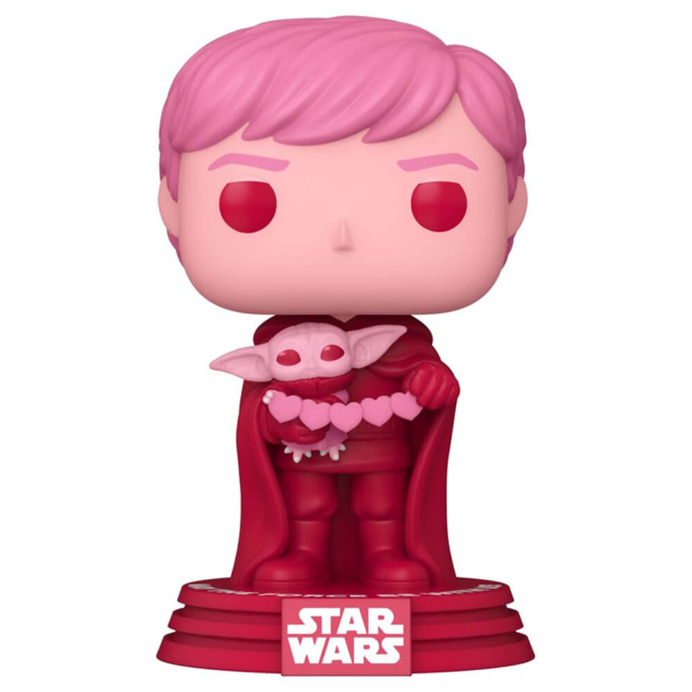Star Wars Luke Skywalker con Grogu Valentine Pop! Vinilo