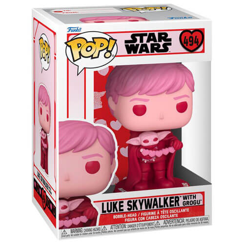 Star Wars Luke Skywalker mit Grogu Valentine Pop! Vinyl
